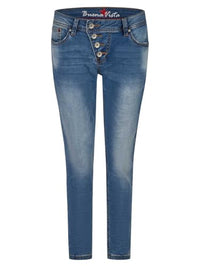Thumbnail for Buena Vista Jeans Malibu 7/8 Cozy Denim in Blau, im Sale