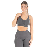 Thumbnail for SMILODOX Damen Sport BH Solid Scrunch geeignet für Gym, Fittness, Laufen, im Sale