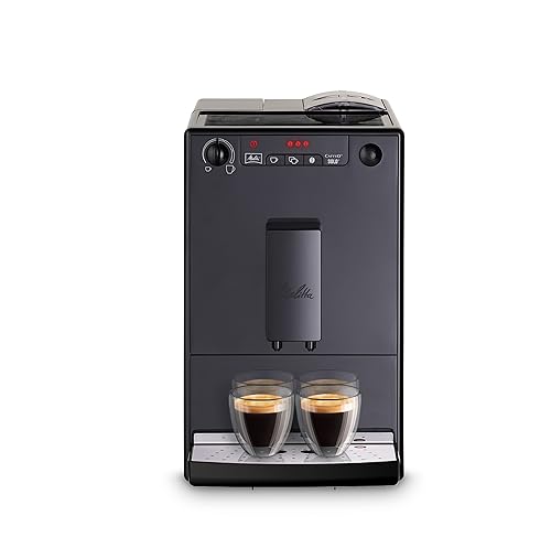 Melitta Solo - Kaffeevollautomat mit höhenverstellbarem Auslauf, kleine Kaffeemaschine mit abnehmbarem Wassertank, für z. B. Espresso oder Café Crème, pure black im Sale