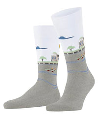 Thumbnail for Burlington Herren Socken Henley So Baumwolle gemustert 1 Paar, Grau Storm Grey 3820, 40-46 im Sale