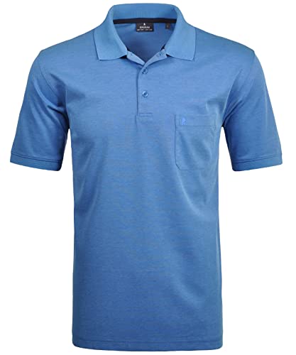 RAGMAN Herren RAGMAN Kurzarm Softknit Poloshirt Large, Weiss-006 im Sale