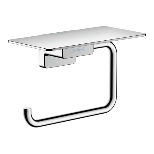 hansgrohe Toilettenpapierhalter AddStoris, Klopapierhalter mit Ablage, Chrom, 1 Rolle im Sale