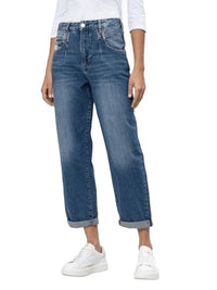 Thumbnail for Herrlicher Women's Jeans Brooke High Waist Jeans Trousers Loose Fit Wide Leg 7/8 Length on Sale
