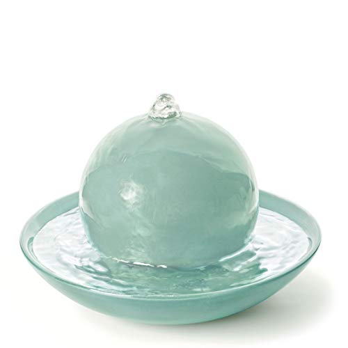 PRIMAVERA Duftbrunnen Rondo Eisgrün glänzend - Luftbefeuchter, Diffuser, Raumduft - Reinigung und Erfrischung der Raumluft - Aromatherapie im Sale