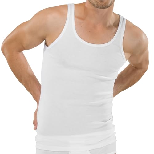 Schiesser Herren Ohne Arm- Original Feinripp Unterhemd, Weiss, EU im Sale