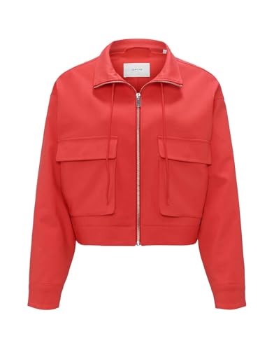 OPUS Damen Jacke | Kurzjacke HALVA Boxy Fit aus Baumwoll Mix Sweet red, 36 im Sale