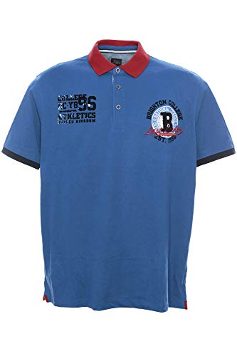Kitaro Poloshirt Polo Shirt Hemd Herren Kurzarm Baumwolle Piqué Plusgröße, Farbe:grau, Herrengrößen: im Sale