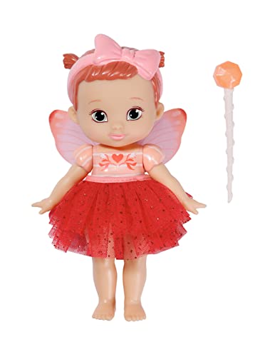 BABY born Storybook Fairy Poppy 18 cm, Feen-Puppe mit flatternden Flügeln, Farbwechsel Tattoo, Feenlicht, Zauberstab, Kulisse und Bilderbuch, 831823 Zapf Creation im Sale