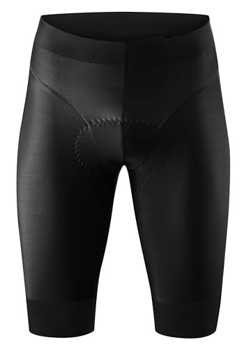Gonso SQlab GO M, Herren Fahrradhose, Tights mit ergonomischem SQlab Sitzpolster, Innovative Schnittführung ohne Seitennaht, Enganliegende Passform, Schwarz, Gr. im Sale
