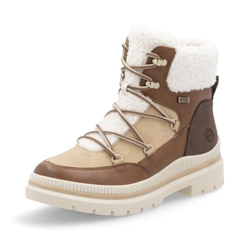 Remonte Women's Chelsea Boots D0C80, women's ankle boots, loose insole, water-repellent, remonteTEX, transitional boots, lace-up boots, brown combo (22), 40 EU on sale