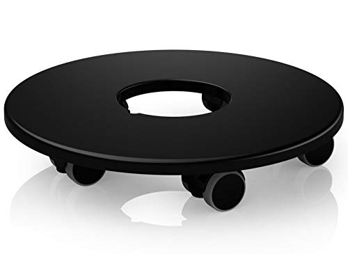 LECHUZA rolling base CLASSICO 43, QUADRO 43, PURO 50 black 19880 on sale
