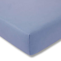 Thumbnail for ESTELLA fitted sheet, twisted jersey | Light blue | 100x200 cm | Fits mattresses 90-120 cm (width) x 200-220 cm (length) | Tumble-dry and non-iron | 100% cotton | 97% cotton, 3% elastane on sale