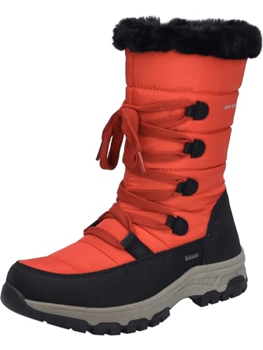 Josef Seibel Damen Winterstiefel Davos 51,Weite G (Normal),Wechselfußbett,wasserdicht,uebergangsstiefel,schwarz-rot,39 EU im Sale