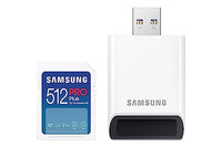 Thumbnail for Samsung PRO Plus SD Card, 512 GB, UHS-I U3, Full HD & 4K UHD, 180 MB/s Read, 130 MB/s Write, Memory Card for Cameras and Drones, Incl. USB Card Reader, MB-SD512SB/WW on Sale