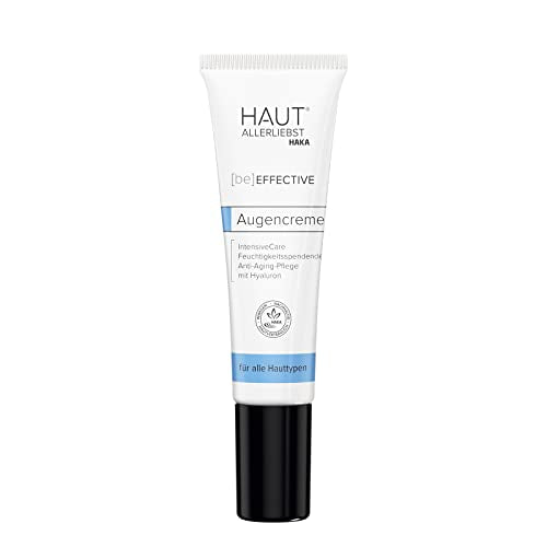 HAUTALLERLIEBST Eye Cream with Hyaluronic Acid &amp; Jojoba Oil, Anti-Aging Cream, Against Dark Circles, 15 ml