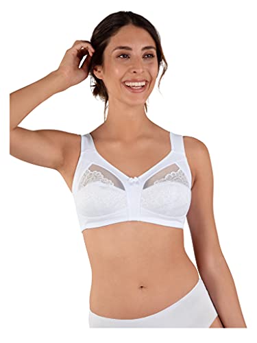Naturana Damen Soft Cup Bra BH mit voller Abdeckung, White, 36C im Sale