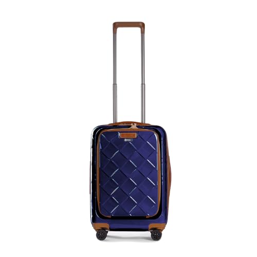 Stratic Leather and More - 4-Rollen-Kabinentrolley Fronttasche 15 55 cm S Blue im Sale