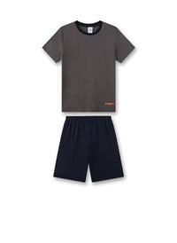 Thumbnail for Sanetta Jungen-Schlafanzug Blau | Hochwertiger und bequemer Schlafanzug aus Baumwoll-Modal-Mix für Jungen. Pyjamaset für Jungen 140 im Sale