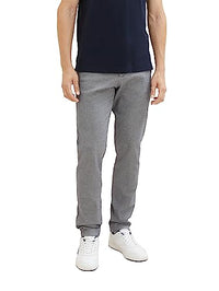 Thumbnail for TOM TAILOR Herren Slim Fit Chino Hose aus Stretch Piqué mit Gürtel, 36161 - Beige Zig Zag Structure, 32/32 im Sale