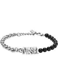 Thumbnail for Diesel Unisex Font-Gliederarmband Achat schwarz, DX1541040 im Sale