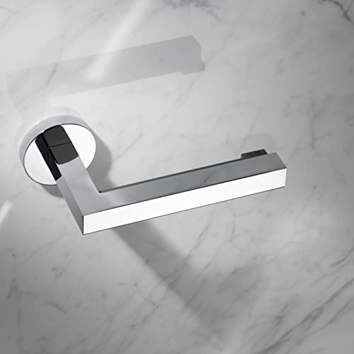 KEUCO metal toilet paper holder including adhesive set, for gluing, no drilling, high-gloss chrome, toilet roll holder with roll brake, Edition 90 on sale