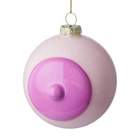 Thumbnail for BUTLERS Weihnachtsbaumkugel Boobie Christbaumschmuck Glas Rosa -Hang ON- Weihnachten Baumkugeln spaß lustige Figur Anhänger | Tannenbaum Deko & Weihnachtsdeko im Sale