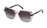 Thumbnail for Escada Women's Sesd90 Sunglasses, black (Shiny Black), 54 on Sale