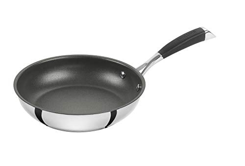 CORNELIA POLETTO BY ZWILLING frying pan, 28 cm, with 4-layer non-stick coating with diamond particles, 18/10 stainless steel, for all hob types including induction, silver-black on sale