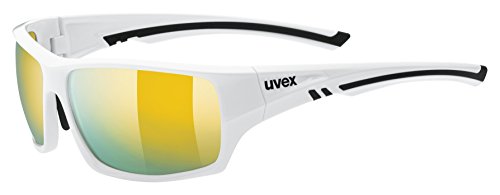 uvex sportstyle 222 pola - Sportbrille für Damen und Herren - polarisiert - druckfreier Sitz & perfekter Halt - white/yellow - one size im Sale