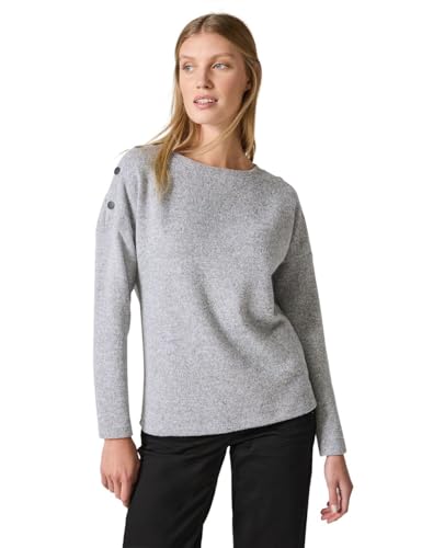 CECIL Women's B322274 Melange Shirt with Buttons, Platinum Grey Mel., EU on Sale