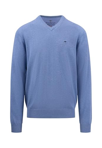 FYNCH-HATTON Soft fine-knit V-neck sweater Crystal Blue / 3 on sale