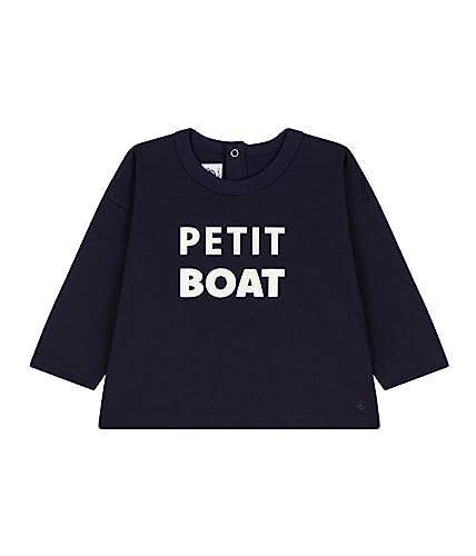 Petit Bateau Baby Jungen Langarm-T-Shirt, Blau Smoking, 12 Monate im Sale