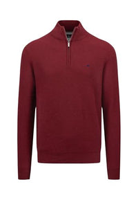Thumbnail for FYNCH-HATTON Sweater Half Zip Regular Fit Bordeaux on sale