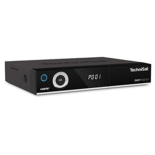 TechniSat DIGIT ISIO S3 - HD Sat-Receiver mit Twin-Tuner (HDTV, DVB-S2, PVR Aufnahmefunktion via USB oder im Netzwerk, HbbTV, CI+, HDMI) schwarz im Sale