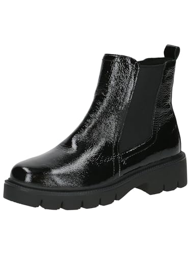 CAPRICE Damen 9-25413-43 Chelsea-Stiefel, Black Naplak, EU im Sale