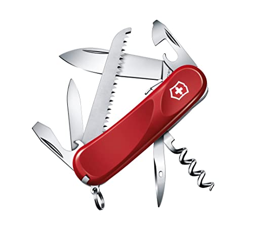 Victorinox, Schweizer Taschenmesser, Evolution S13, Multitool (Swiss Army Knife mit Klinge, gross, Dosenöffner, Schraubendreher 3 mm, Feststellklinge) im Sale