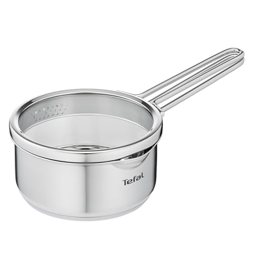 Tefal H85222 Nordica 16 cm saucepan with lid | Double handles | Stainless steel pot | All hob types | Suitable for induction | Robust base | Stainless steel on sale