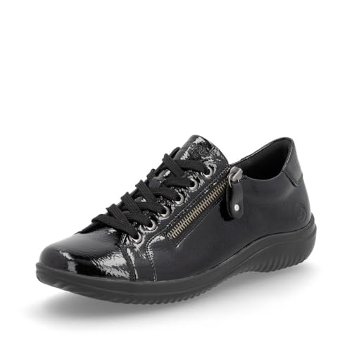 Remonte Damen Low-Top Sneaker D1E03, Frauen Halbschuhe,lose Einlage,Turnschuhe,Laufschuhe,schnürschuhe,schnürer,straßenschuhe,schwarz (01),39 EU im Sale