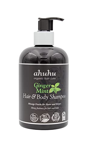 ahuhu organic hair care Ginger Mint Shampoo Hair &amp; Body 500ml - very refreshing on sale