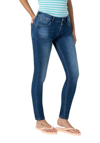 Thumbnail for Timezone Damen Jeans Tight SANYATZ - Tight Fit - Blau - Brisk Blue Wash W26-W33, im Sale