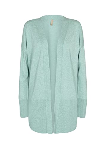 SOYACONCEPT Damen Sc-Dollie 523 Long Open Front Knit Cardigan Strickjacke, Grün (Green Haze Melange), im Sale