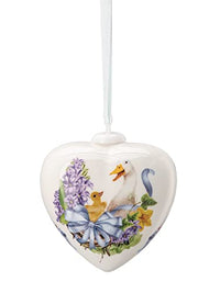 Thumbnail for Hutschenreuther Ostern Porzellan-Herz 2023 - Sammlerstück Das Herz 2023, zeitlich limitierte Edition Porzellan Herz Osterdekoration Frühlingsblumen, Gänsefamilie im Nest, Hyazinthen, Narzissen Motiv im Sale