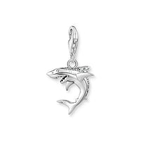 Thumbnail for THOMAS SABO Charm-Anhänger Hai mit Zirkonia aus Sterling-Silber in der Farbe Silber, Maße: 15,2mm, 24,8mm, 1885-643-14