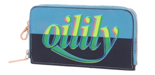 Oilily Logo Mania Card Zip Wallet Adriac Blue im Sale