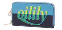 Thumbnail for Oilily Logo Mania Card Zip Wallet Adriac Blue im Sale