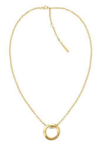 Calvin Klein Necklace for Women Collection TWISTED RING Yellow Gold - 35000307 on Sale