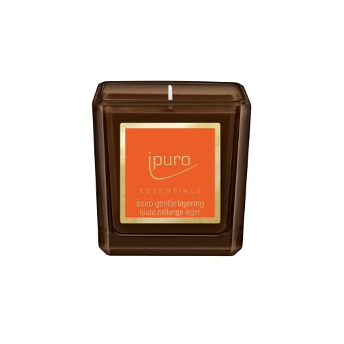 ipuro - decorative ipuro gentle layering scented candle - sensual &amp; puristic scented candles in a glass - intense scented candles with delicate lavender - stylish candle 125 g