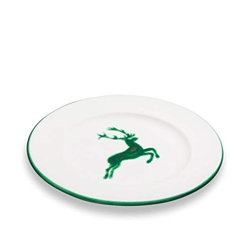 GMUNDNER KERAMIK Dessert plate Gourmet Diameter: 18 cm green deer tableware, handmade in Austria on sale