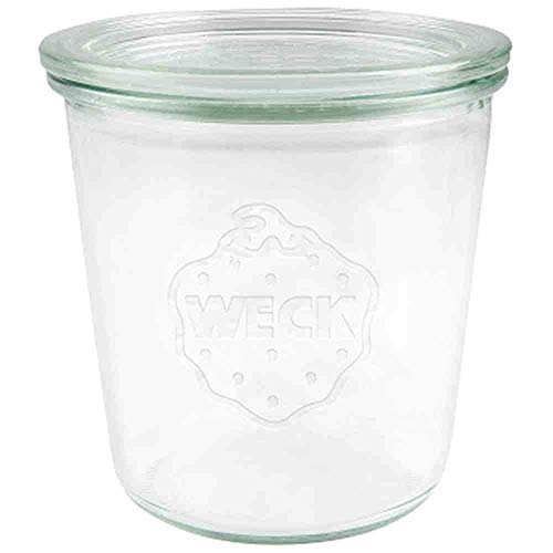 Weck rund Rand Form Jar glas, durchsichtig, 580 ml, 6er pack im Sale