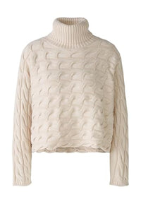 Thumbnail for Oui Damen Rollkragenpullover Baumwollmischung Oversized geschnitten Uni Freizeit, Lounge/Homewear Rollkragen Rollkragen Baumwollmischung im Sale